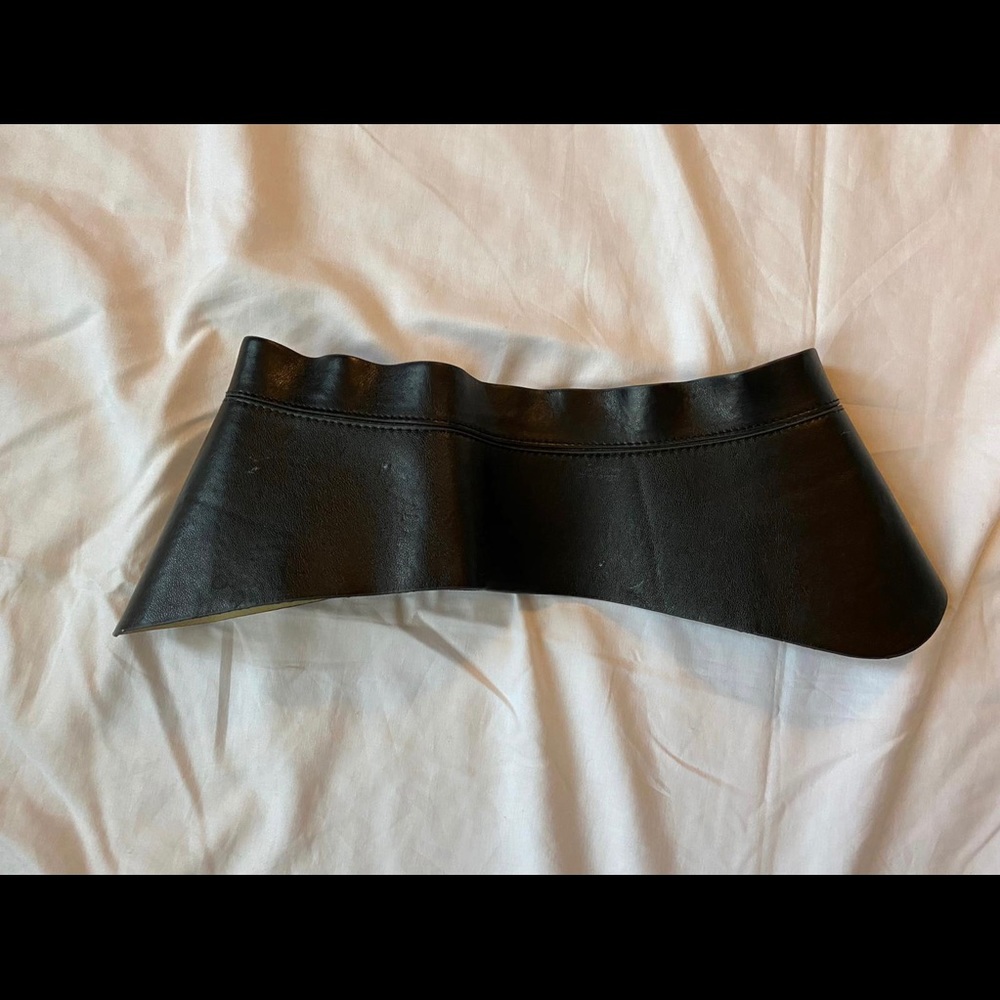 BCBG Faux Leather Peplum Belt